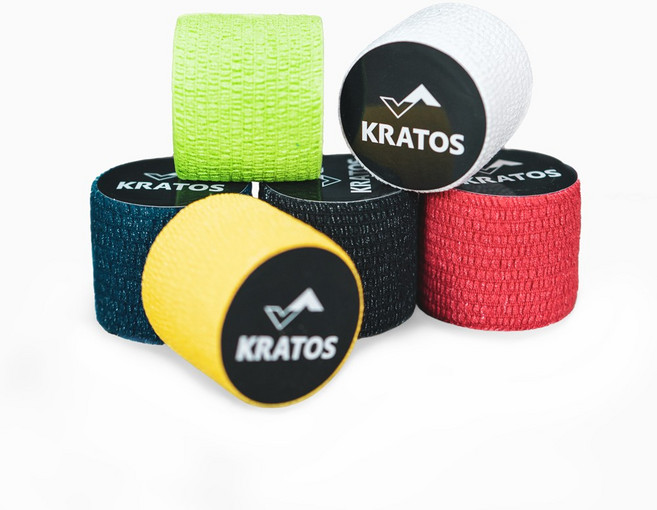 [5+1] 크라토스 접착식 훅그립테이프 손가락 크로스핏 역도 2.5cm x 4.5m, 1개