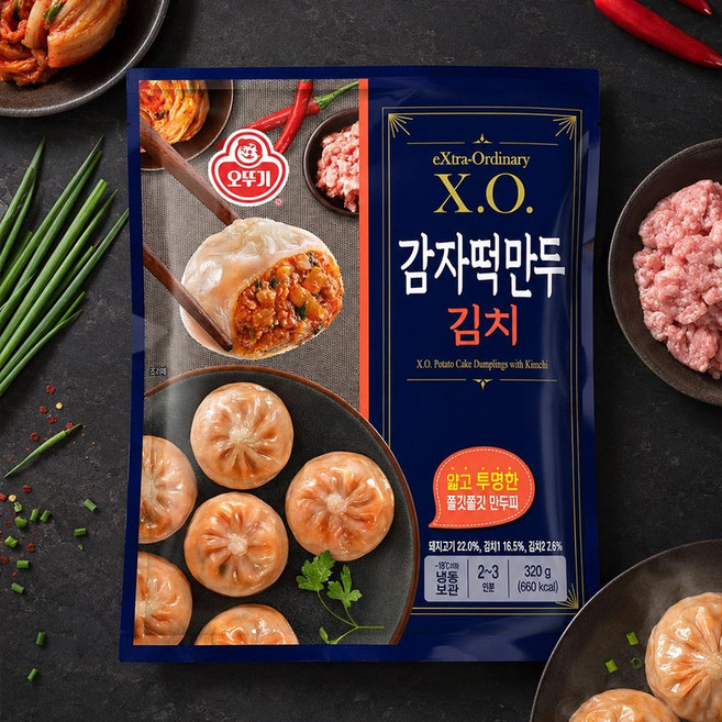 오뚜기 XO 감자떡만두 김치 (320g), 4개, 320g
