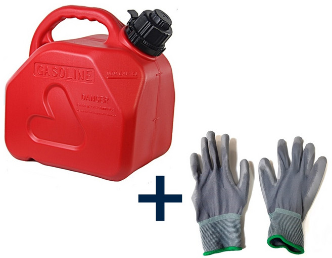 제리캔 석유통, 연료통5L(자바라포함)+PU장갑, 1개