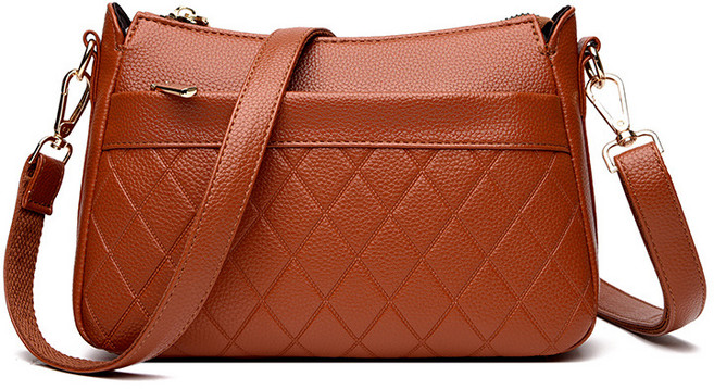 리치모리 퀄팅 가죽 크로스백