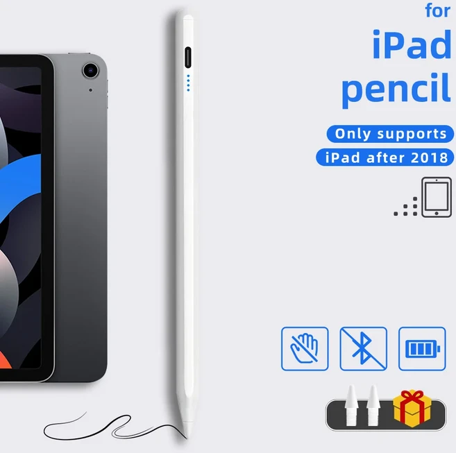 애플 아이패드 2025 A16 프로 11 12.9 에어 4 5 미니 6 7세대 9 10세대 호환 태블릿 펜슬 러스 펜 터치펜, 02 하얀색