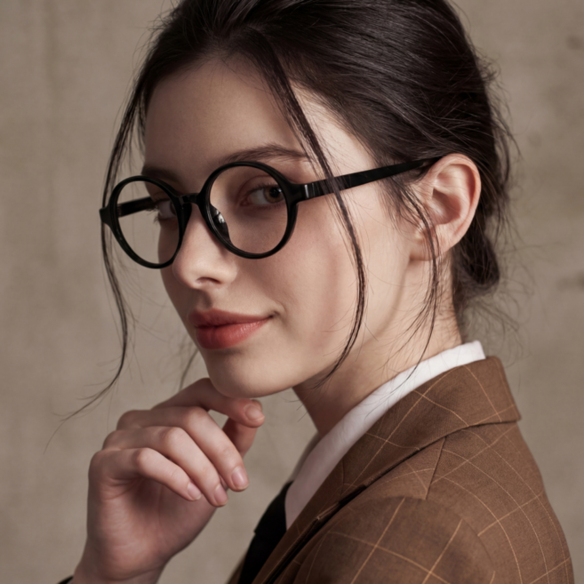 [국내생산/14g] 데일리 플렉스 베이직 뿔테 블랙