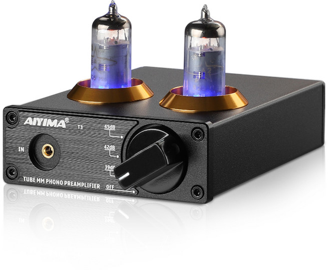 AIYIMA 하이파이 진공 6A2 튜브 MM 포노 프리앰프 비닐 레코드 플레이어 스테레오 튜브 프리앰프 턴테이블 축음기 DIY 12V, US 플러그 포함 튜브 포노, 03 T3 US Plug