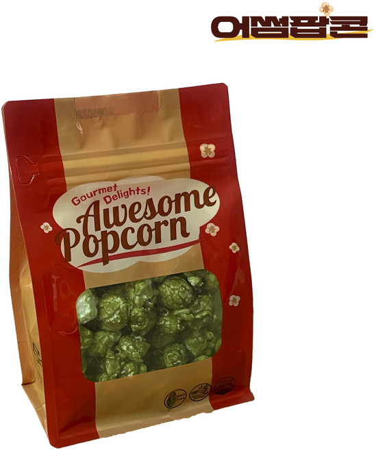 어썸팝콘 말차 / NON-GMO 수제 천연버터, 160g, 3개