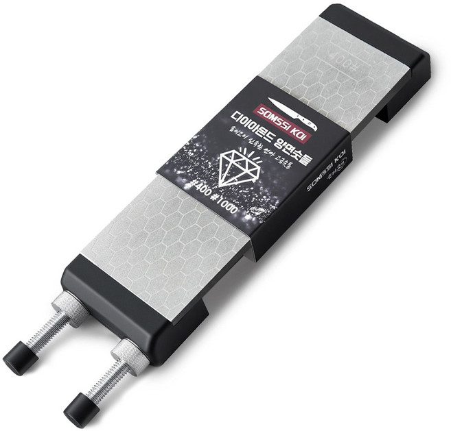 솜씨코이 다이아몬드 양면 숫돌 400방/1000방 받침대 세트, 1개