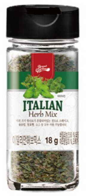 브레드가든 이탈리안 허브믹스 바질리브즈 마조람잎 타임, 18g, 4개