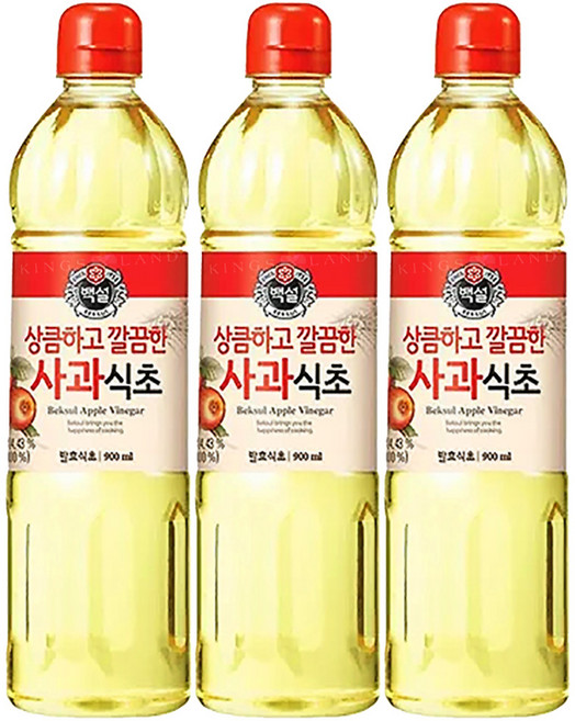 백설 사과식초, 900ml, 3개