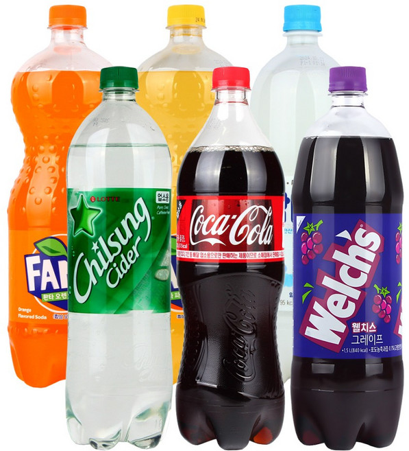 (탄산페트6종혼합세트 2탄)코카콜라1.25 +사이다1.25+ 환타오렌지1.5+ 환타파인1.5+웰치스포도1.5+암바사1.5 (총6페트) 아이위시전용박스포장, 6개, 1.25L