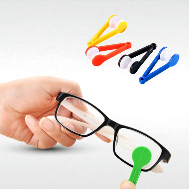 집게로 딱 문질러만 주면 새것같은 안경닦이 안경클리너, 1안경닦이-블랙