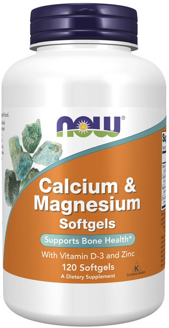 나우푸드 칼슘 & 마그네슘 소프트젤, 1개, 120정