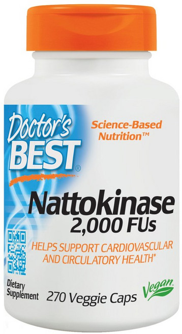 Doctor's BEST 納豆激酶素食膠囊 2000FUs, 270顆, 1罐