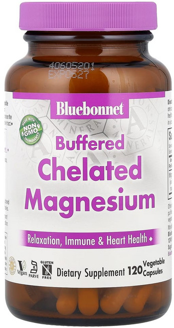 블루보넷뉴트리션 마그네슘 킬레이트 완충형 베지캡슐 120정, 1개