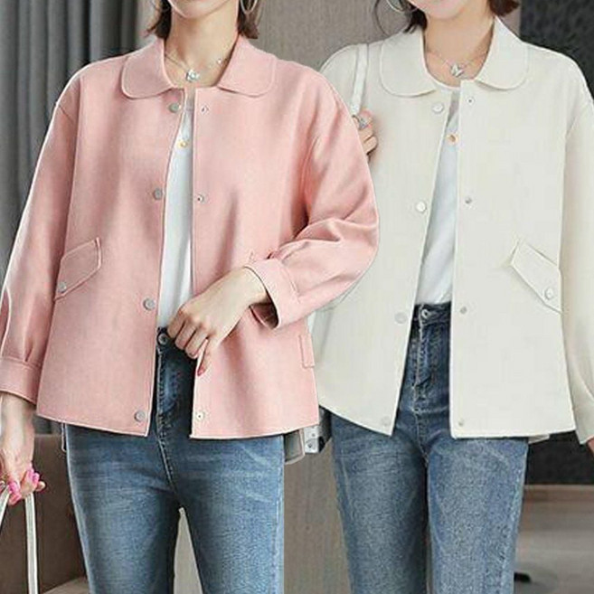 여성 캐주얼 봄 가을 간절기 카라 자켓 아우터 pop+1225ad