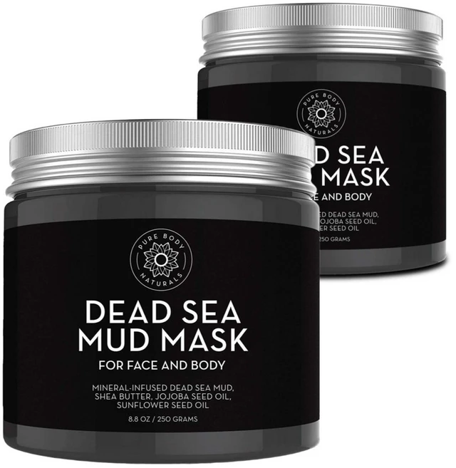 Pure Body Naturals 사해 머드 마스크팩 미국 직배송 250g 2개, 1개입 - 쿠팡