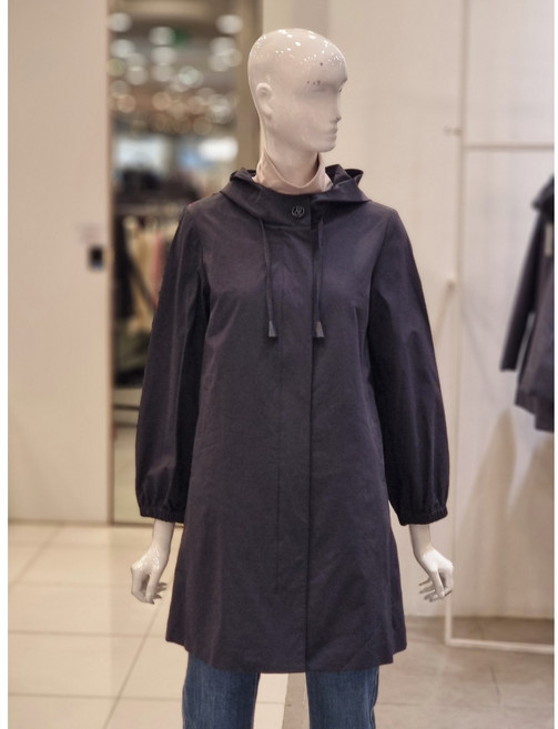 크로커다일레이디 후드 일체형 A라인 롱 간절기 코트 CLDSCT105