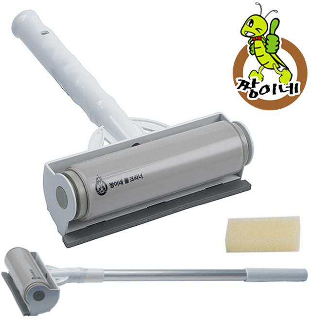 TV홈쇼핑 정품 짱이네 만능 슈퍼 돌돌이 밀대 롤크리너 반영구 테이프 찍찍이, 1세트