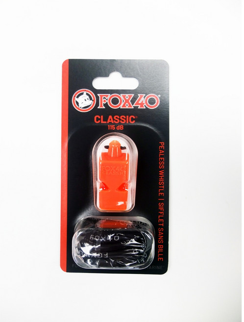 FOX40 Classic 系列求生哨 115db 附繫繩, 橘色, 1個
