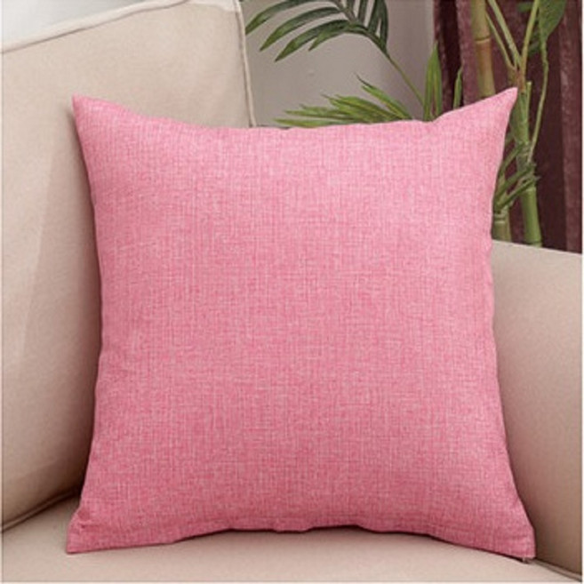 소프트 컬러 무지 린넨 쿠션커버 2개 세트, 핑크
