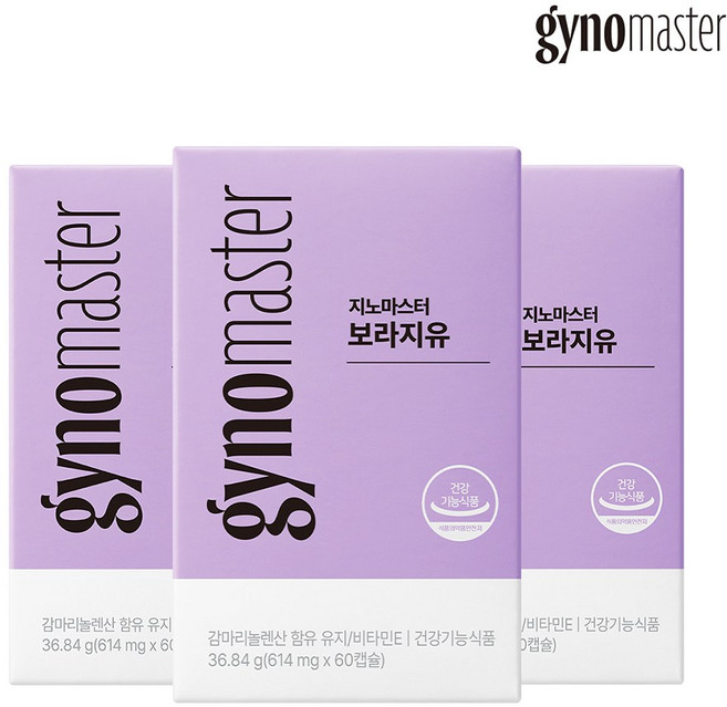 지노마스터 보라지유 60캡슐 감마리놀렌산 보라지오일, 3개, 60정