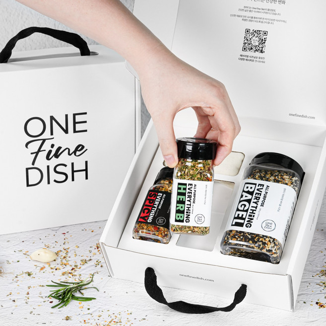 원파디 에브리띵 시즈닝 3종 (3p) 프리미엄 선물세트 | 베이글 240g + 스파이시 60g + 허브 시즈닝 40g