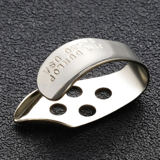 던롭 엄지손가락 선택. 엄지 패들 착용 다양한 색상 두께 1mm/1.4mm. 유연하게 플레이하고 쉽게 시작하세요, 01 빠른  Mainland, 05 Nickel-Plated metal