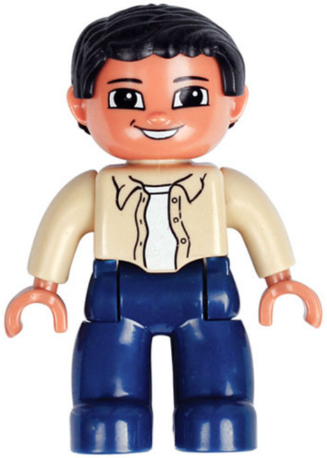 듀플로 호환 사람 피규어 큰 블럭 피규어 모음, 17. 와이셔츠 아빠, 1개