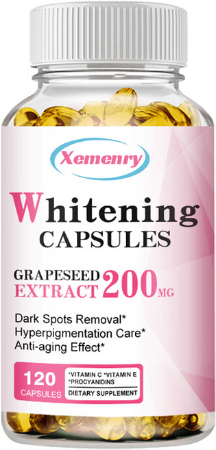 Xemenry 煥白膠囊 葡萄籽萃取 200mg 改善暗沉 抗老化, 120組
