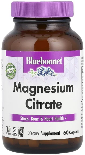 블루보넷 뉴트리션 마그네슘 시트레이트 60정, Bluebonnet Nutrition 블루보넷 뉴트리션, 1개 - 쿠팡