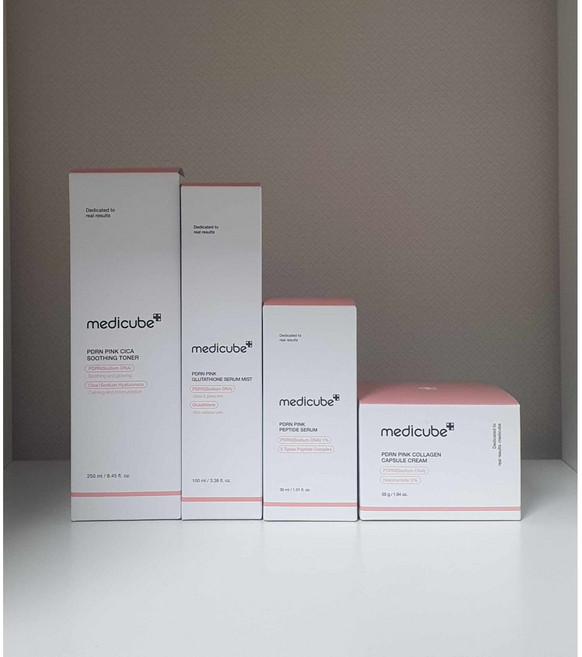 메디큐브 PDRN 핑크 세트 (토너 미스트 세럼 크림), 1세트