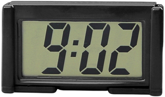 미니 디지털 차량용 시계 날짜 및 온도 표시 대시보드 장착 가능 읽기 쉬움, 배터리 세트 1개