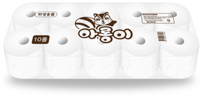 한아름산업 천연펄프 두루마리 아롱이 화장지 3겹 40M x 10롤, 1개