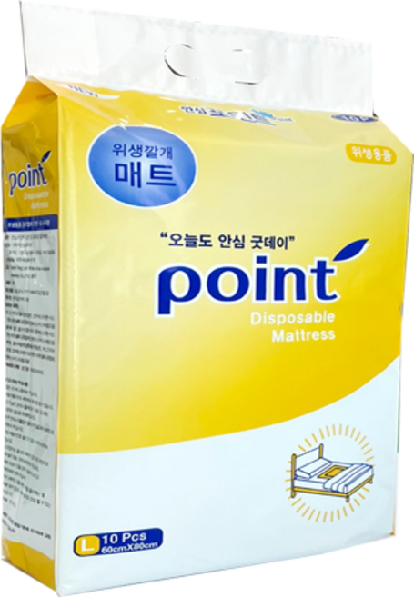 안심 포인트 위생깔개 매트 환자용 요양병원납품 60x80cm, 특대형, 10개입, 1개
