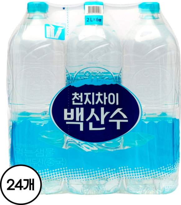 백산수 생수 무라벨, 2L, 24개