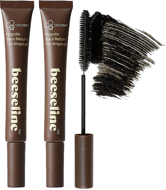 시카알엑스 비세린 프로폴리스 블랙 리턴 틴트 새치 물드는 탈모 기능성 앰플 새치커버 마스카라 새치마스카라 흰머리커버 흰머리 마스카라, 2개, 시즌1 블랙브라운