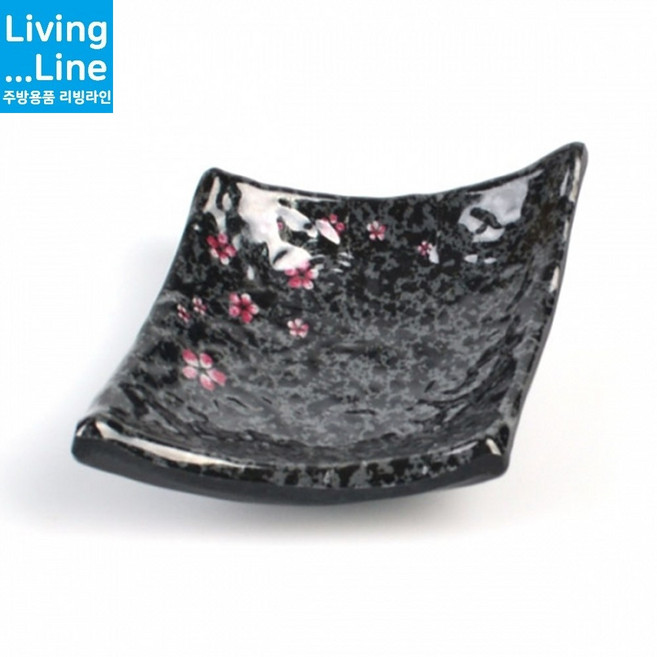 KT 다이아 초장기 소스볼 간장 종지 와사비 양념장 블랙 쌈장 미니 반찬기 멜라민 예쁜 그릇업소용 일식집 한식집 양념 그릇 소스기 기름장 접시, 다이아종지_M매화_DS-6720, 1개