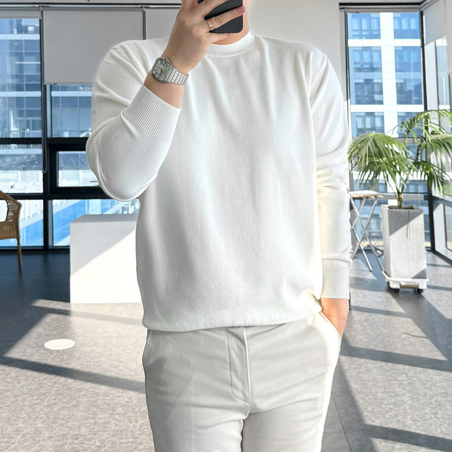 룩플레인 부드러운 워셔블 비스코스 헤라시 라운드 니트 20color