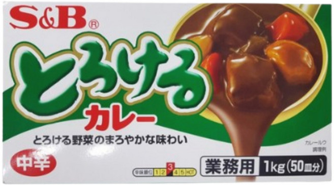 에스비 토로케루 카레 소스 믹스 중간매운맛, 1kg, 8개