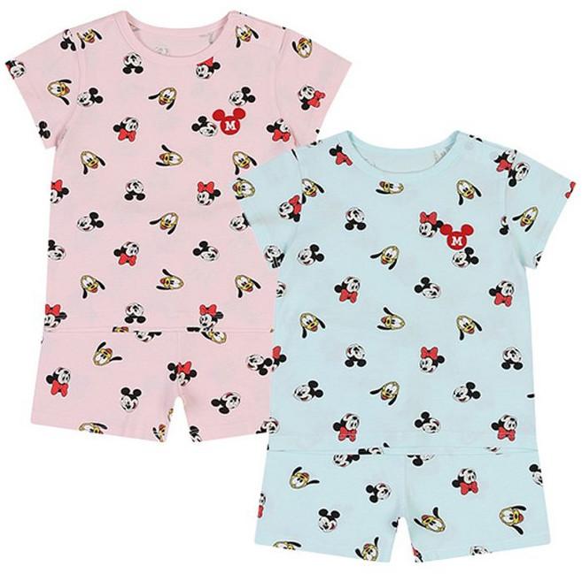 디즈니베이비 와글미키반팔내의 PINK MINT 79S417602