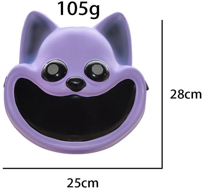 Catnap Mask 紫色貓咪面具 波比遊戲時間周邊, 紫貓面具