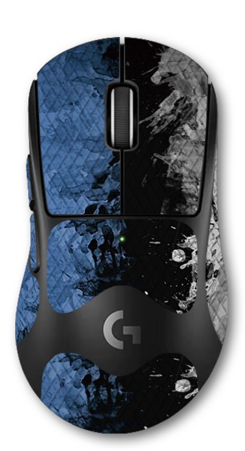 라나야 로지텍 PRO X SUPERLIGHT 2 DEX 마우스 그립테이프 풀커버, 1개, 블루 블랙