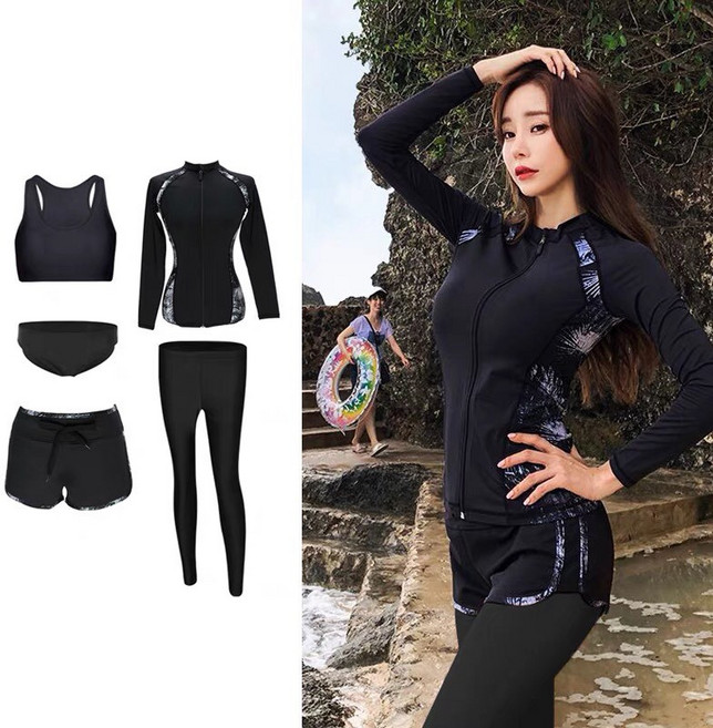 兒童泳裝套裝 分體長袖防曬衝浪服