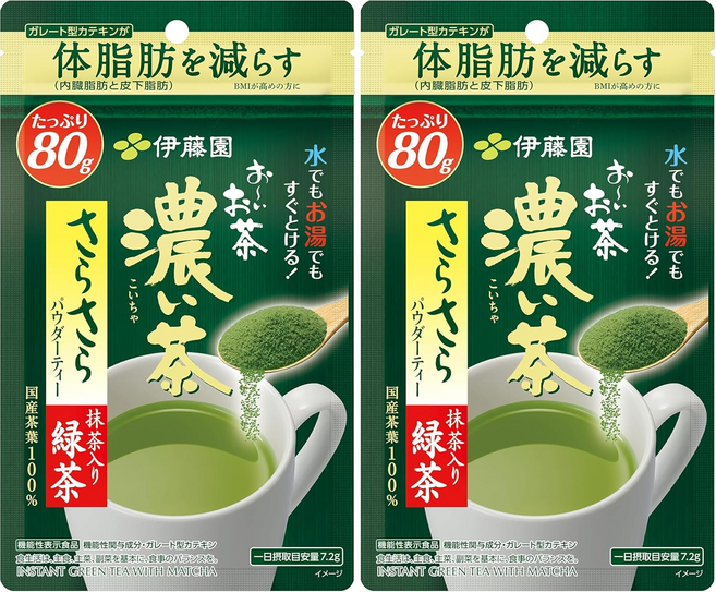 일본 이토엔 오이오차 진한 녹차 분말 80g 2팩, 2개, 1개입