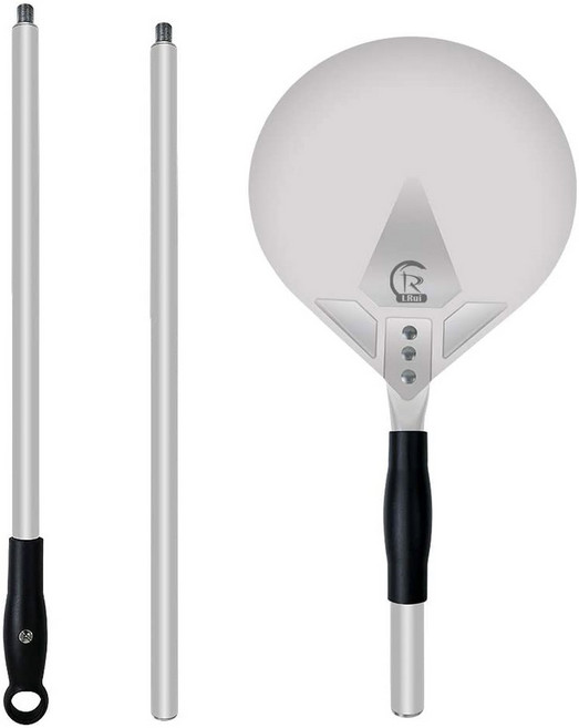 피자삽 화덕 생선구이 주걱 대형 뒤집개 베이킹 경량, 1개, 9인치 스테인리스 분리형 삽