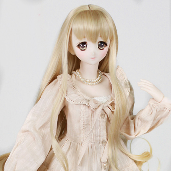 구체관절인형 가발 내추럴 롱 웨이브 8-9인치 60cm급용 도리스돌 국내제작, B. 블론드, 1개