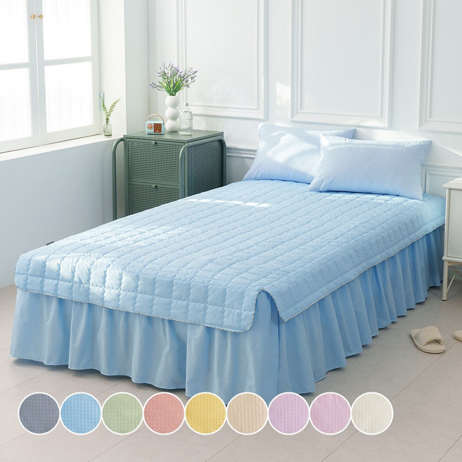 레이궁 엠버 깔끔 심플한 누빔 날개형 침대 매트리스 커버