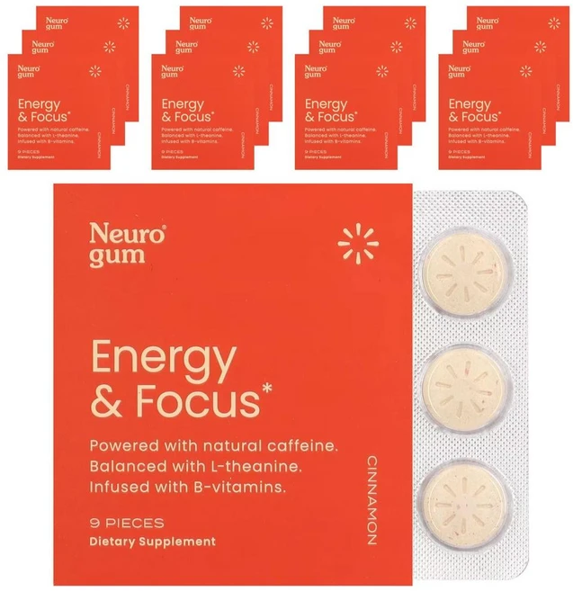 뉴로검 에너지 & 포커스 시나몬 NeuroGum Energy & Focus Cinnamon - 쿠팡
