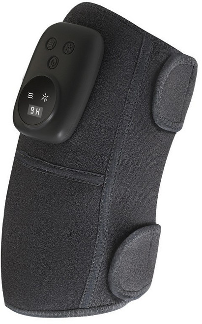 무선 온열 진동 안마기 어깨 무릎 겸용 무릎 보호대 쑥뜸 마사지기, 그레이, T01