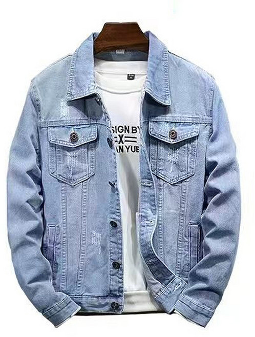 ZO1020 남녀공용 스크래치 워싱 청자켓