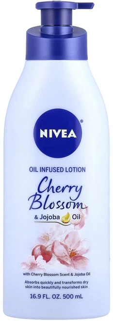 건강챙기세요 Nivea 오일 함유 로션 벚꽃 및 호호바 오일 500ml(16.9fl oz) 백살까지오래오래 - 쿠팡