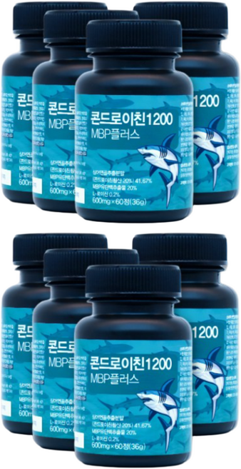(닥터원) 미국산 상어연골 콘드로이친 1200 식약청 HACCP인증 MBP 유단백추출물 플러스, 8개, 60정